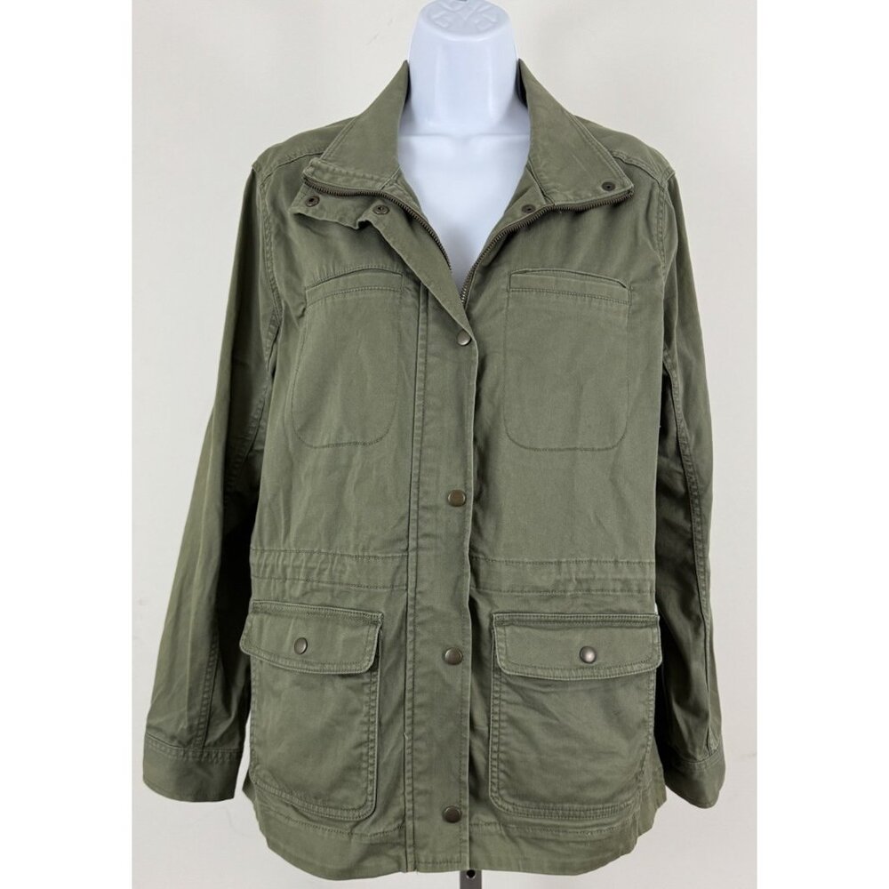 L.L. BEAN Women's Army Green Utility Jacket Sz L